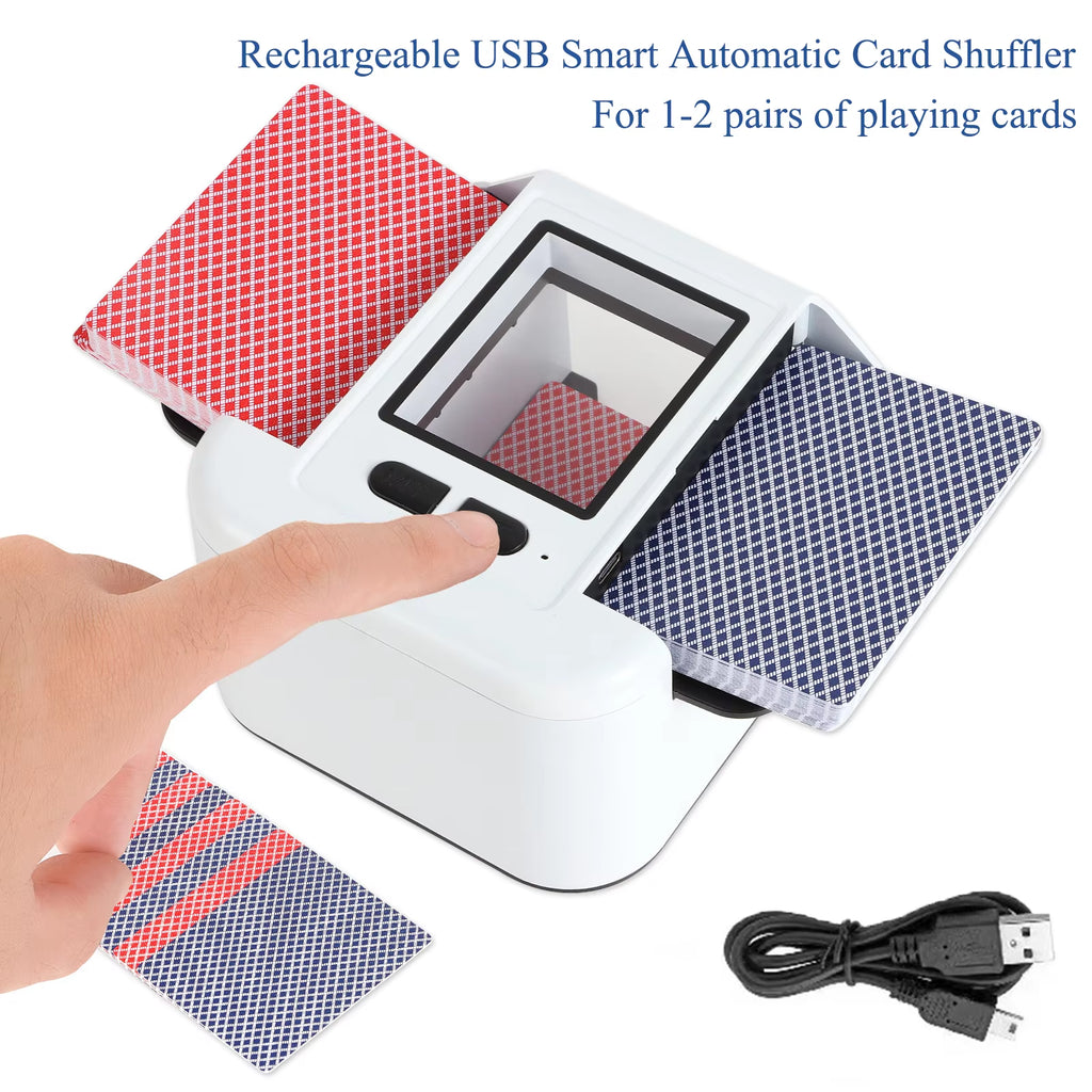 Automatic Card Shuffler Playing Card Dealer Shuffling Machine Casino Card Shuffler for UNO Blackjack Texas Hold'Em Poker Cards