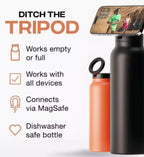 Magnetic Sports Water Bottle with Phone Holder – 24oz (750ml)