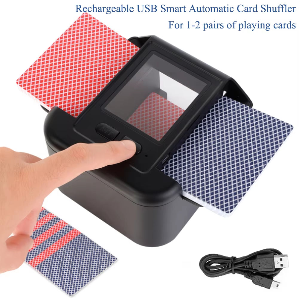 Automatic Card Shuffler Playing Card Dealer Shuffling Machine Casino Card Shuffler for UNO Blackjack Texas Hold'Em Poker Cards
